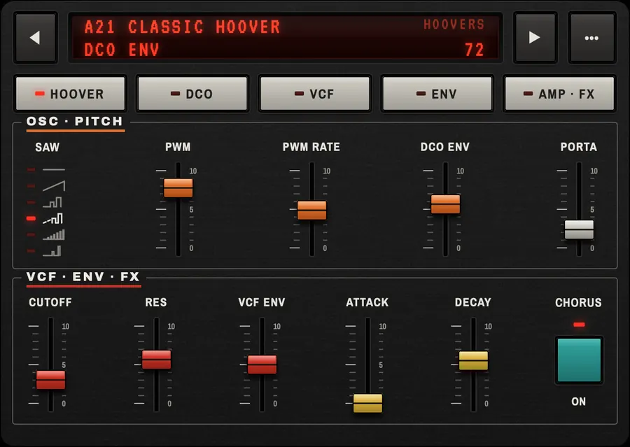 Swoop's compact AUv3 plugin panel