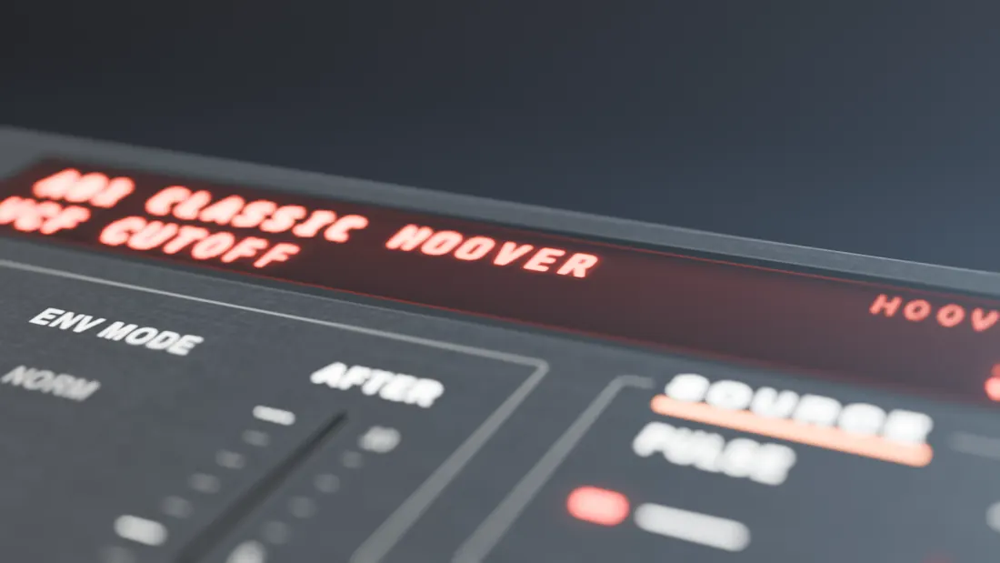 Close-up of the Swoop display and sliders